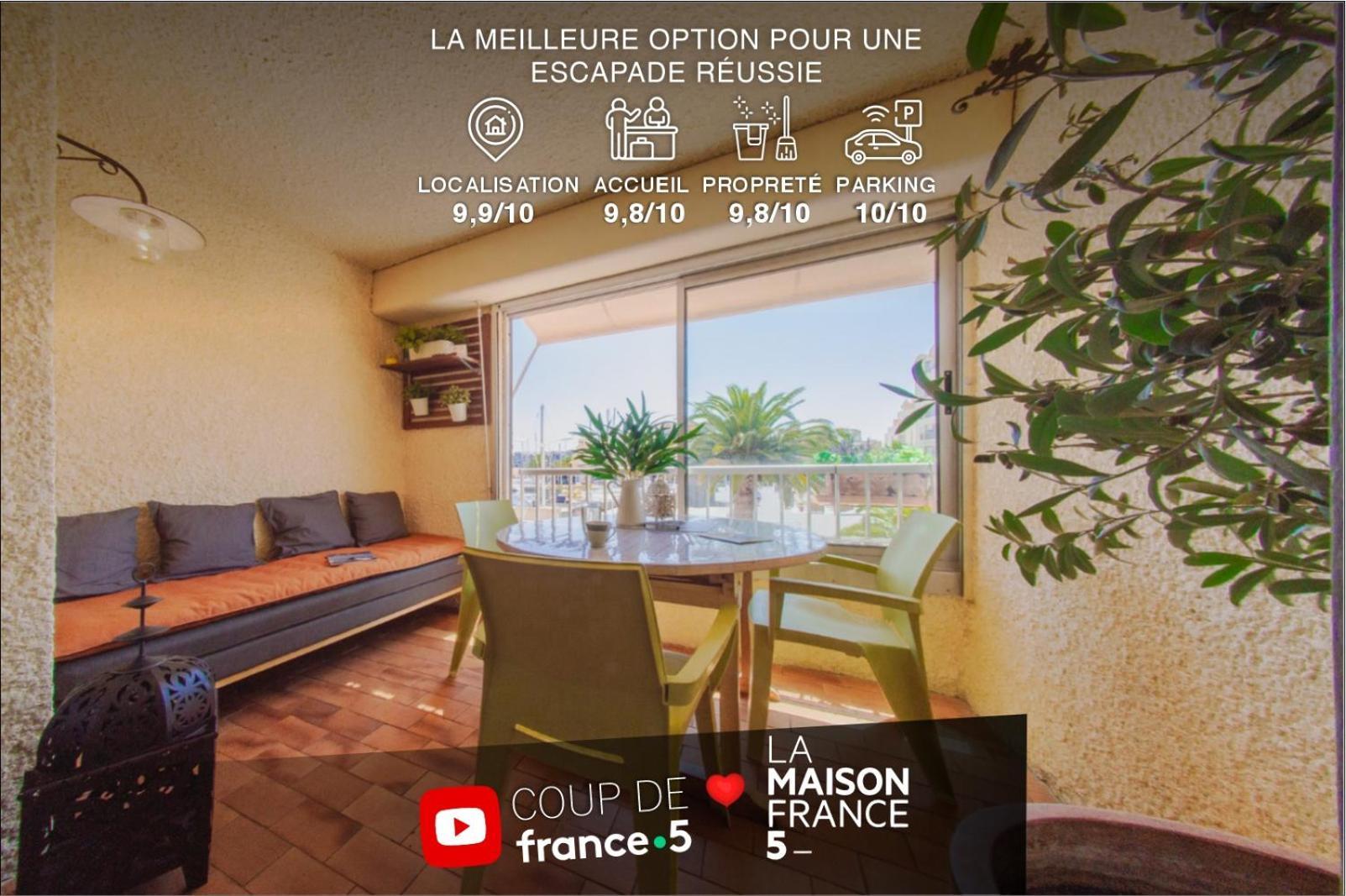 Retromirabeau "Cote Mer" - 29M2 - Lumineux - Terrasse Loggia - Vue Marina - Parking Securise - 2 A 3 Pers - Emplacement Top - Cheques Vacances Connect Gruissan Bagian luar foto
