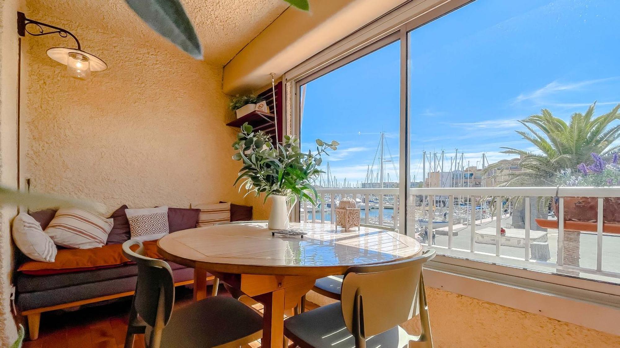 Retromirabeau "Cote Mer" - 29M2 - Lumineux - Terrasse Loggia - Vue Marina - Parking Securise - 2 A 3 Pers - Emplacement Top - Cheques Vacances Connect Gruissan Bagian luar foto